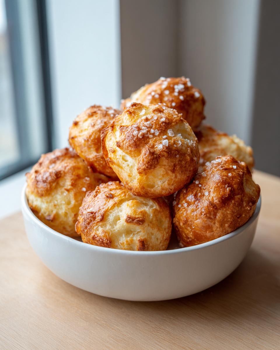 A white bowl filled with golden brown, freshly baked pretzel bites topped with coarse salt.